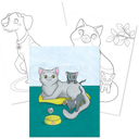 Carnet de coloriage Graffy Color - Animaux de compagnie - 24 feuilles