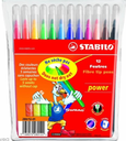 Feutres à paillettes Colortime - Pointes 4,2 mm - Couleurs assorties - 12 pcs