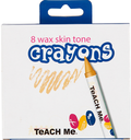 Assortiments de pastels de cire - Couleurs de peau - 8 pcs