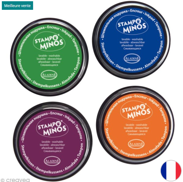 Encreur géant Stampon Colors x4 Arlequin - encre ultra lavable