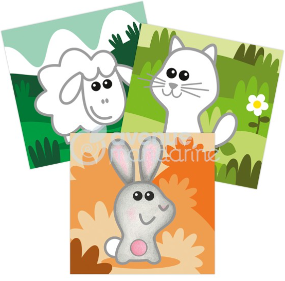Cahier de coloriage Graffy Easy - Animaux de la ferme - 24 pages