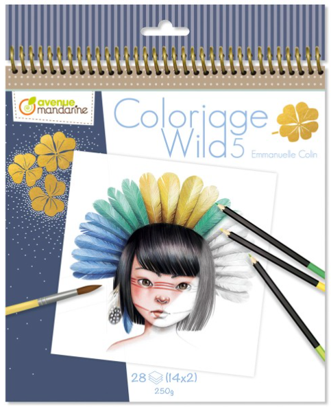 Cahier de coloriage - Collector Wild 5 - 28 visages à colorier
