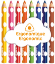 Crayons de couleur pour les petits - Couleurs assorties - 8 pcs