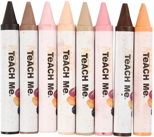 [CC003] Assortiments de pastels de cire - Couleurs de peau - 8 pcs